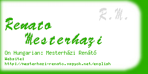 renato mesterhazi business card