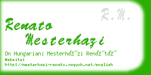 renato mesterhazi business card